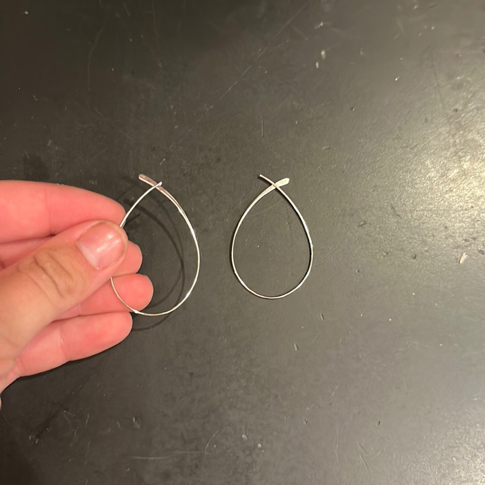 Sterling silver hoop earrings